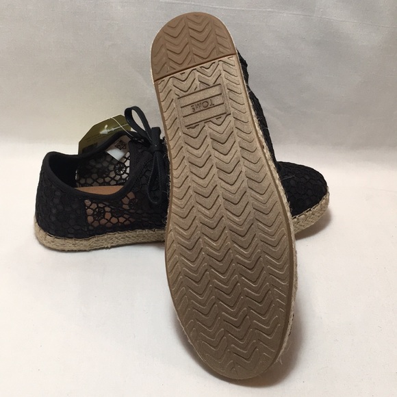 Toms Embroidered Mesh Lace Up Espadrille Sneakers - Picture 7 of 8